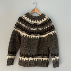 VINTAGE Hand Knit Antartex Scotland 100% Wool Pullover Sweater